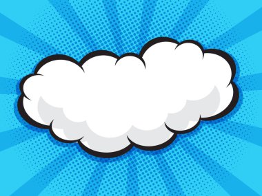 abstract comic book, pop art cartoon background with blank speech bubble vector illustration