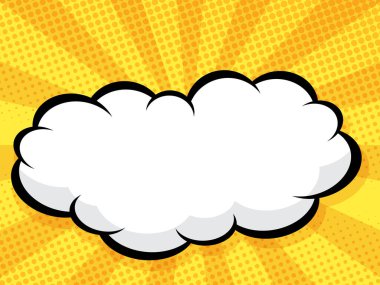 abstract comic book, pop art cartoon background with blank speech bubble vector illustration