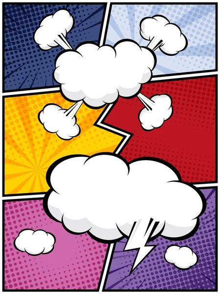 dikey soyut çizgi roman, pop sanat karikatür düzeni şablon yarım ton noktalı arkaplan boş alan eklemek için metin vektör illüstrasyon