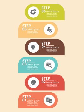 Rapor veya sunum ve daha fazlası için iş, eğitim, deney sürecini ve vektör illüstrasyonunu gösteren bilgi diyagramı