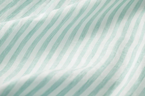 Zelené Pruhované Plátno Tkaniny Pozadí — Stock fotografie