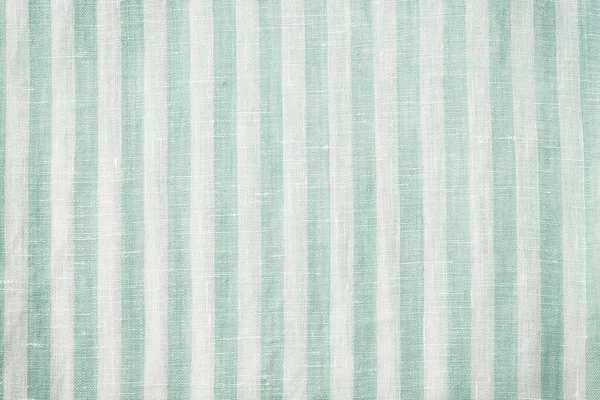 Zelené Pruhované Plátno Tkaniny Textury Pozadí Horní Pohled — Stock fotografie