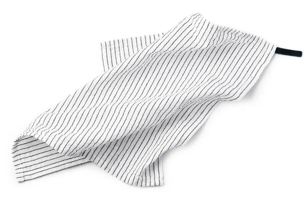 白い背景に隔離された白い綿のナプキン トップビュー — ストック写真