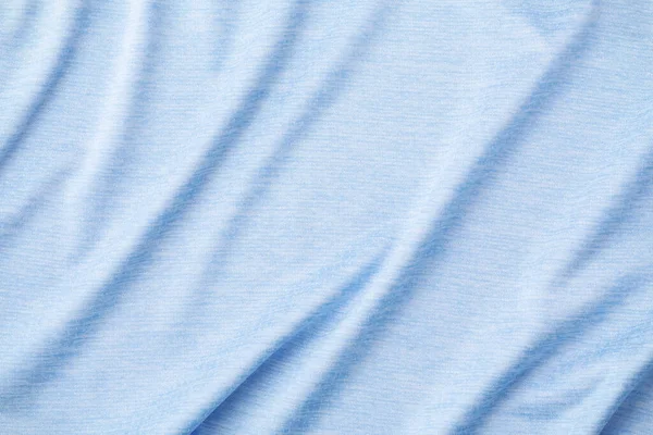 Niebieski Materiał Sportowy Tekstura Tło Odzież Sportowa Tkanina Widok Góry — Zdjęcie stockowe