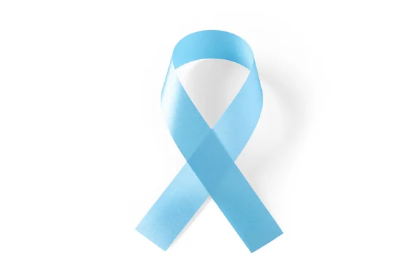 Cinta Azul Aislada Sobre Fondo Blanco Día Mundial Diabetes Mes — Foto de Stock