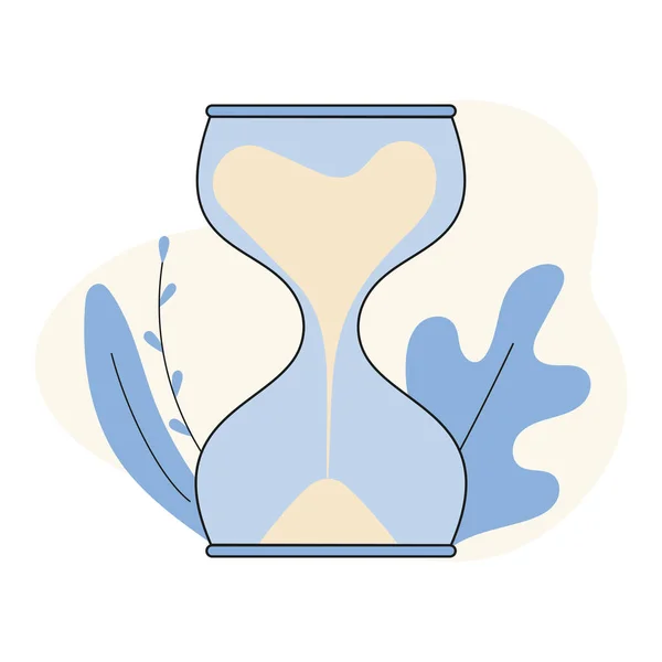 Значок Песочных Часов Плоская Иллюстрация Векторной Иконки Часового Таймера Веб — стоковый вектор
