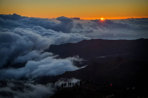 Berg Vid Soluppgången Madeira — Stockfoto