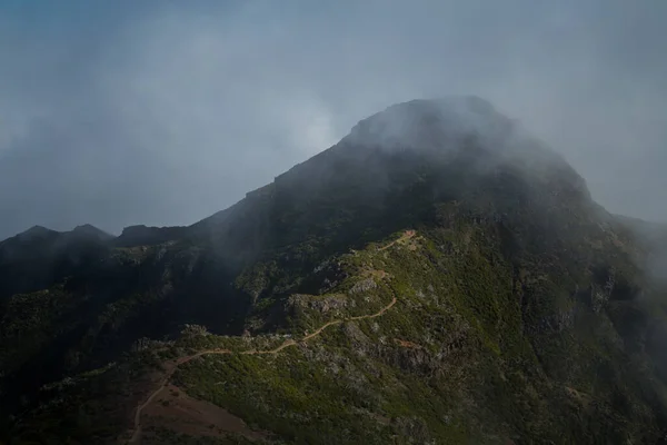 Berge Auf Madeira Mit Nebel — Stockfoto