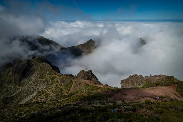 Madeira Daki Dağlar Sisli — Stok fotoğraf