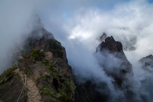 マデイラの山と霧 — ストック写真