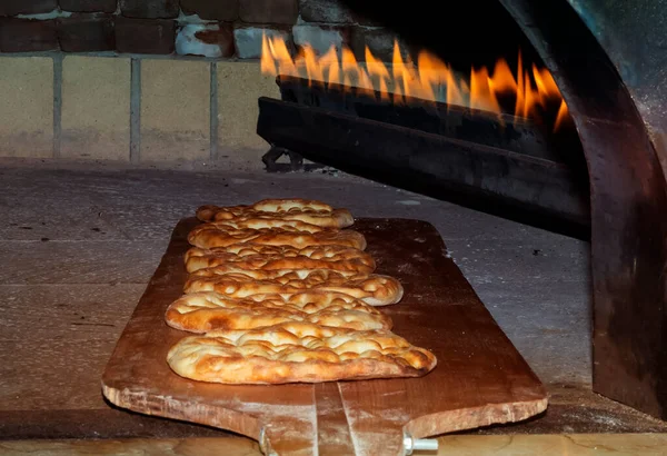 Pita Bread Oven Close — Stock Photo, Image