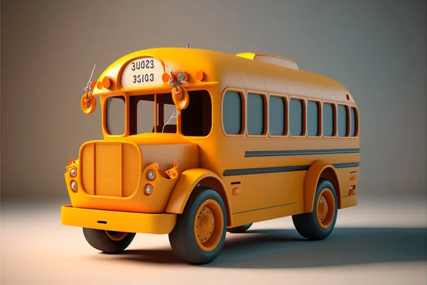form of a school bus that looks happy indicates, front view