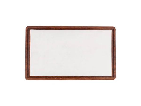 Rectangular Rounded Wooden Chopping Board Top View — 스톡 사진
