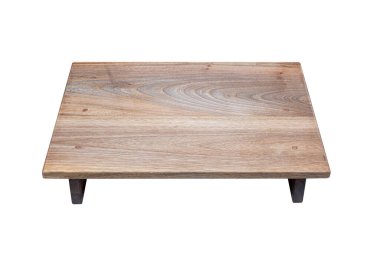 İzole edilmiş beyaz arkaplanda tahta kesme tahtası