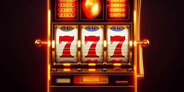 golden slot machine wins the jackpot big win concept casino jackpot