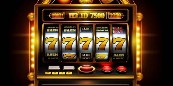 golden slot machine wins the jackpot big win concept casino jackpot