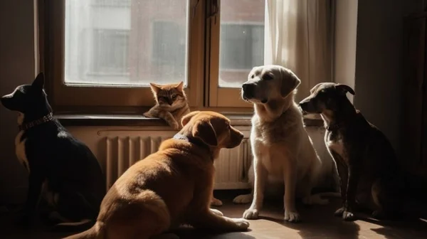 Dogs and cats living in apartments
