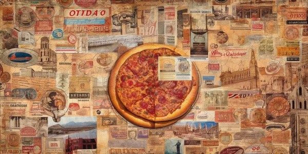 pizza , Famous places collage