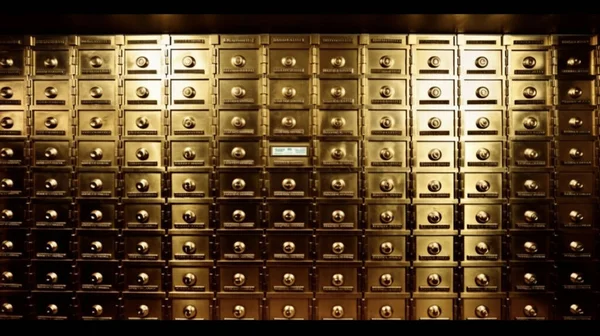 safe deposit box background