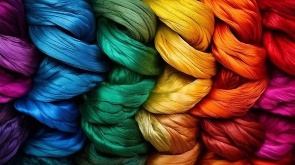 High Quality Multicolored Yarn Made Natural Stock Photo 2354687795