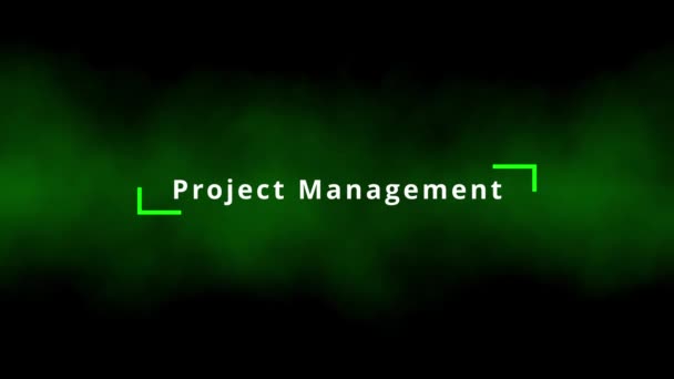 Profesjonalne Zarządzanie Projektem Słowo Chmura Tag Chmura Zalecanych Metod Porad — Wideo stockowe