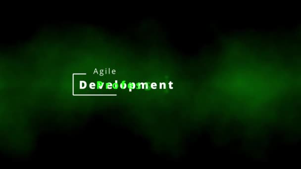 Professionelle Agile Entwicklungs Word Cloud Mit Agilitätsbegriffen Tag Cloud Für — Stockvideo