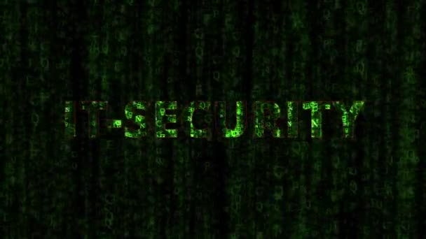Maticový Efekt Pro Bezpečnost Internetovým Firewallem Proti Podvodům Nebo Kyberkriminalitě — Stock video