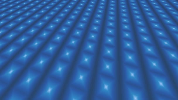Κινούμενα Αφηρημένη Μπλε Φόντο Ψευδαίσθηση Παλλόμενα Τετράγωνα Σχήματα Λαμπερό Θολή — Αρχείο Βίντεο