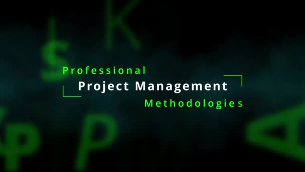 Professionele Projectmanagementmethodologieën Voor Succesvol Projectbeheer Scrum Kanban Agile Prince2 Strategie — Stockvideo