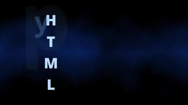 Html Hypertext Markup Språk Bokstäver För Webbdesign Och Html Kod — Stockvideo