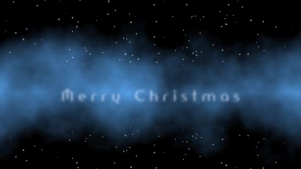 Joyeux Noël Lumineux Avec Des Lettres Animées Fond Flocons Neige — Video