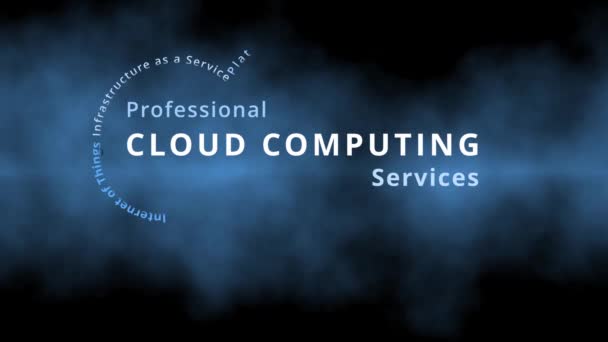 Transmissão Dados Binários Para Serviços Computação Nuvem Profissional Como Nuvem — Vídeo de Stock