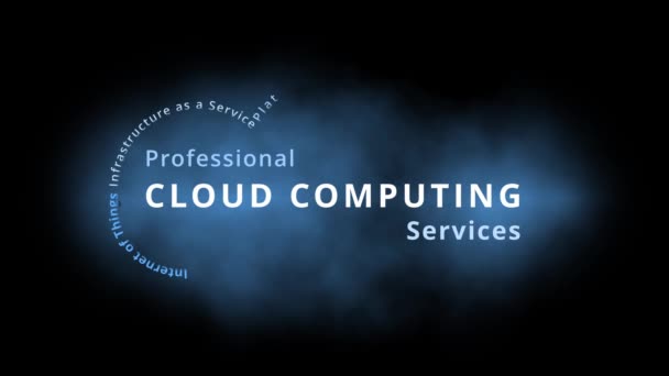Binäre Datenströme Professionell Wachsende Cloud Computing Services Als Cloud Computing — Stockvideo