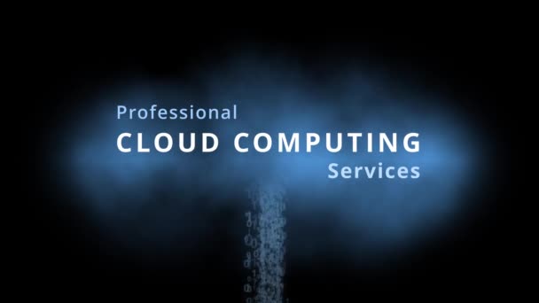 Binární Datový Tok Professional Growing Cloud Computing Services Cloud Computing — Stock video