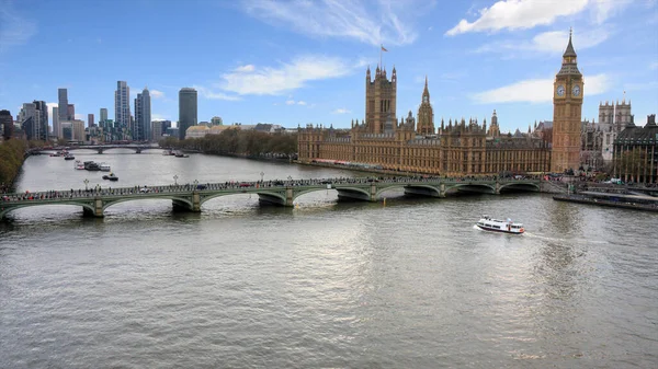 Vedere Aeriană Frumoasă Palatului Westminster Din Londra — Fotografie, imagine de stoc