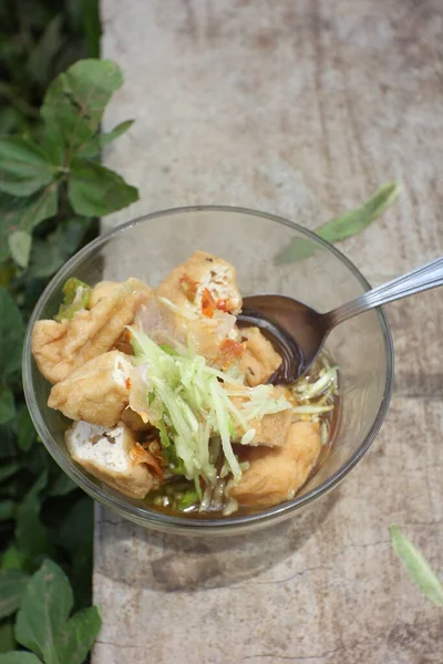 Cieszyć Się Żywności Tofu Gejrot Specjalne Jedzenie Podstawowych Składników Tofu — Zdjęcie stockowe