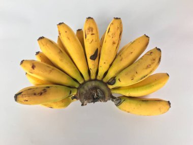 Sade beyaz arkaplan üzerinde plantain