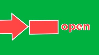 The animation shows the direction of entry with an arrow moving right on a green background.