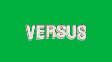 Animation Versus full color style with green screen background.