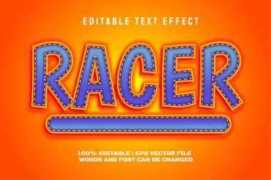 RACER TEXT Efekti, düzenlenebilir biçim.