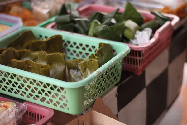 Marktsnacks Auf Dem Markt Werden Verschiedene Arten Traditioneller Indonesischer Snacks — Stockfoto