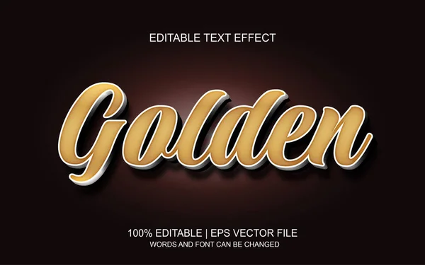 Editable Text Effect Golden Graphic Design Element — Stock Vector