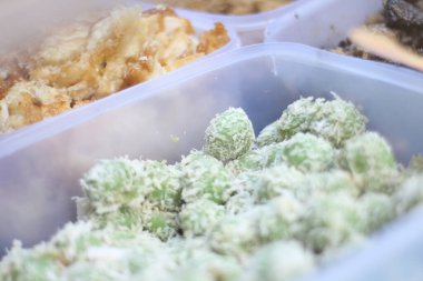 lezzetli klepon geleneksel Endonezya mutfak.