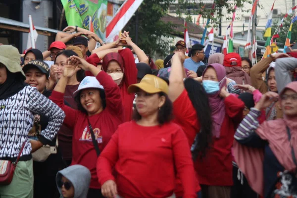 准备健康的散步 以纪念第78个印度尼西亚独立日 — 图库照片