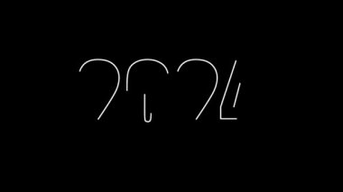 Satış Metni kinetik animasyonu siyah arkaplan.