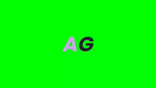 Yeşil Ekran Arkaplanlı Animasyon Logosu — Stok video