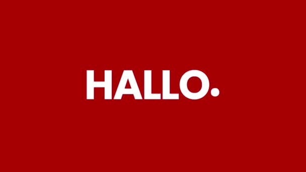 Coole Hallo Text Animation Perfekt Für Eine Eröffnungsanimation Oder Einen — Stockvideo