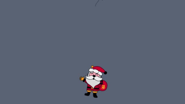 Gri Arkaplanı Olan Bir Noel Temasının Animasyon Görüntüleri — Stok video