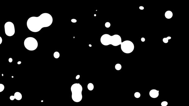 White Metaball Split Many Bubbles Meta Balls Deformation Motion Design — Αρχείο Βίντεο