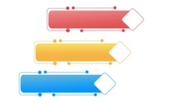 3 gradyan renk kare giriş başlığı kutu Powerpoint sunum şablonu.